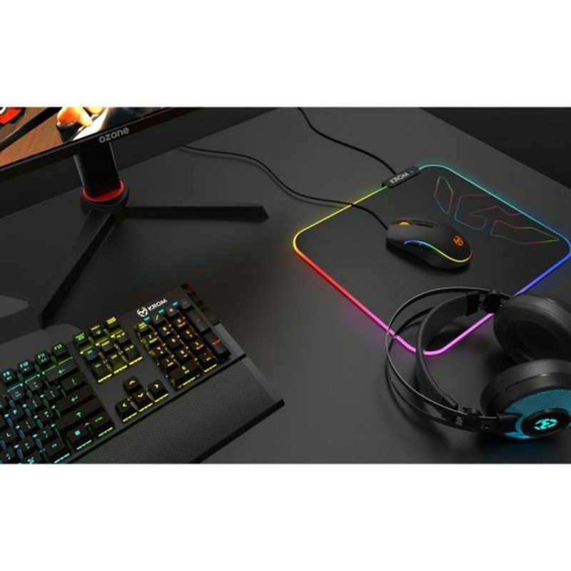 Alfombrilla Gaming con Iluminación LED Krom NXKROMKNTRGB RGB