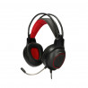 Auriculares con Micrófono Gaming KSIX Drakkar USB LED Negro Rojo