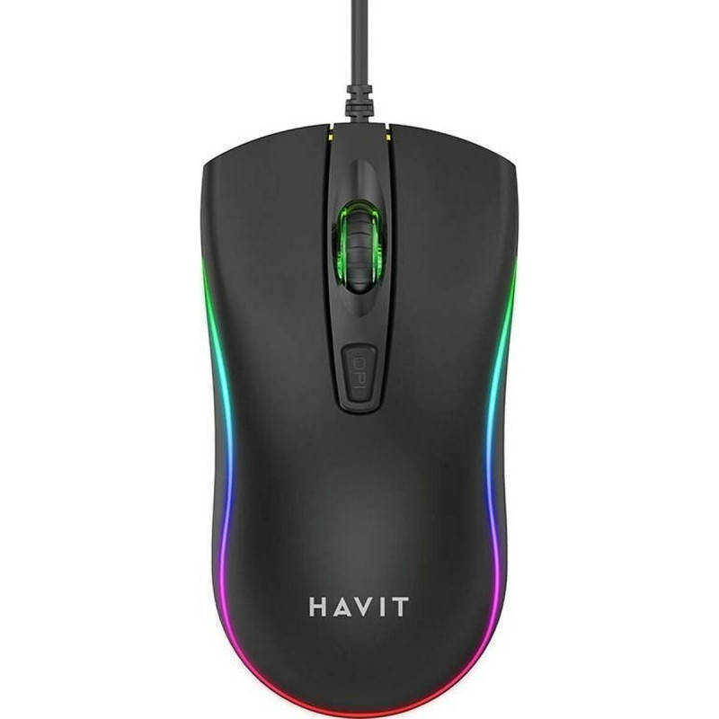 Ratón Gaming Havit MS72 Negro Estampado 1200 DPI