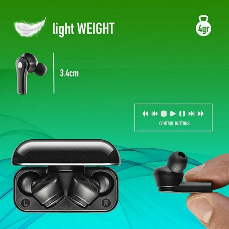Auriculares Bluetooth NGS ARTICABLOOMBLACK Negro