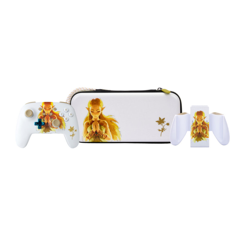 Mando Gaming Powera NSAC0059-01 Nintendo Switch Blanco/Dorado