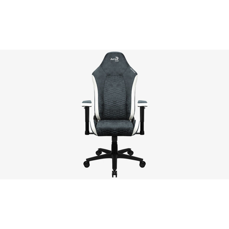 Silla Gaming Aerocool Crown AeroSuede Azul Negro Acero