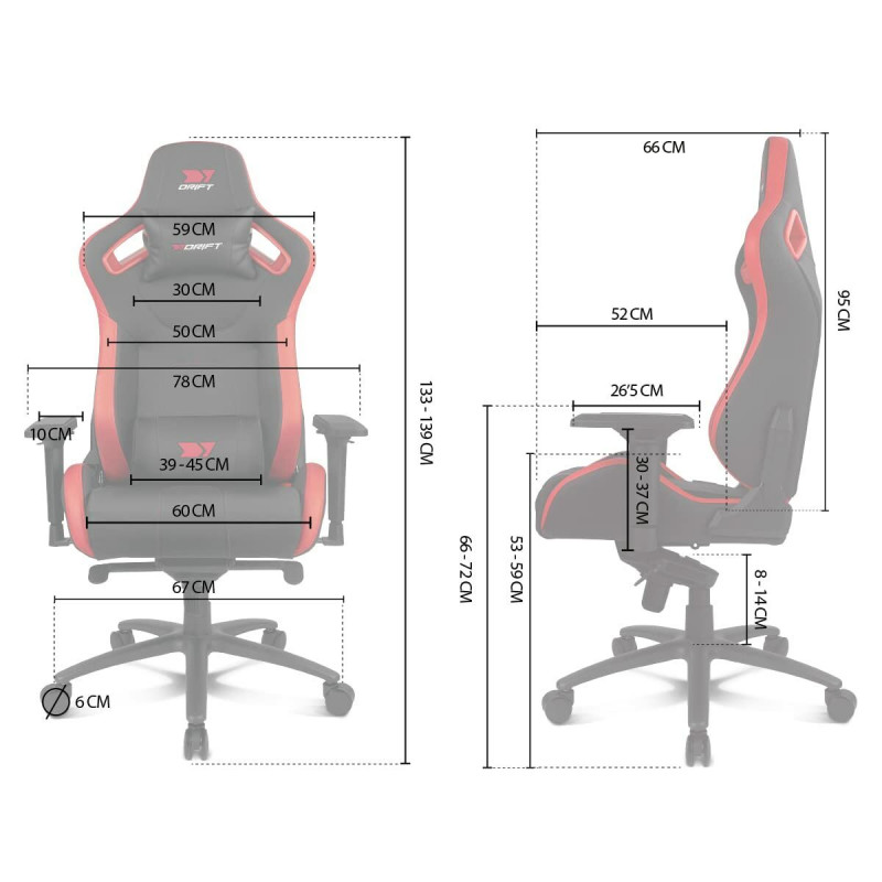 Silla Gaming DRIFT DR600 Negro