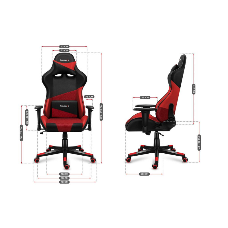 Silla Gaming Huzaro Hz-Force 6.2 Red Mesh Rojo